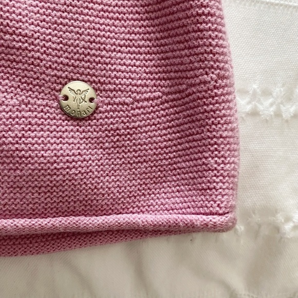 MONARI PINK COTTON BLEND ROLLED HEM KNITTED SWEATER - M - Picture 8 of 9